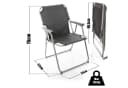 BigDean Klappstuhl Campingstuhl Grau Klappbar Wasserabweisend Bild 3