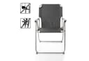 BigDean Klappstuhl Campingstuhl Grau Klappbar Wasserabweisend Bild 5