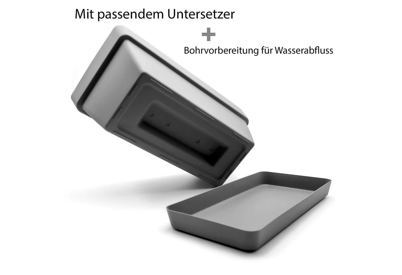 BigDean Blumenkasten 3er Set Anthrazit Bruchfester Kunststoff - Bild 4