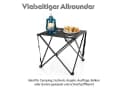 BigDean Campingtisch Faltbar Schwarz 30kg Belastbar mit Getränkehaltern Bild 4