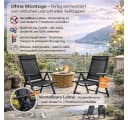 BigDean Klappstuhl Gartenstuhl Hochlehner Set 2 St. Schwarz Bild 1