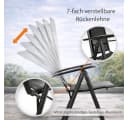BigDean Klappstuhl Gartenstuhl Hochlehner Set 2 St. Schwarz Bild 4