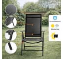BigDean Klappstuhl Gartenstuhl Hochlehner Set 2 St. Schwarz Bild 5