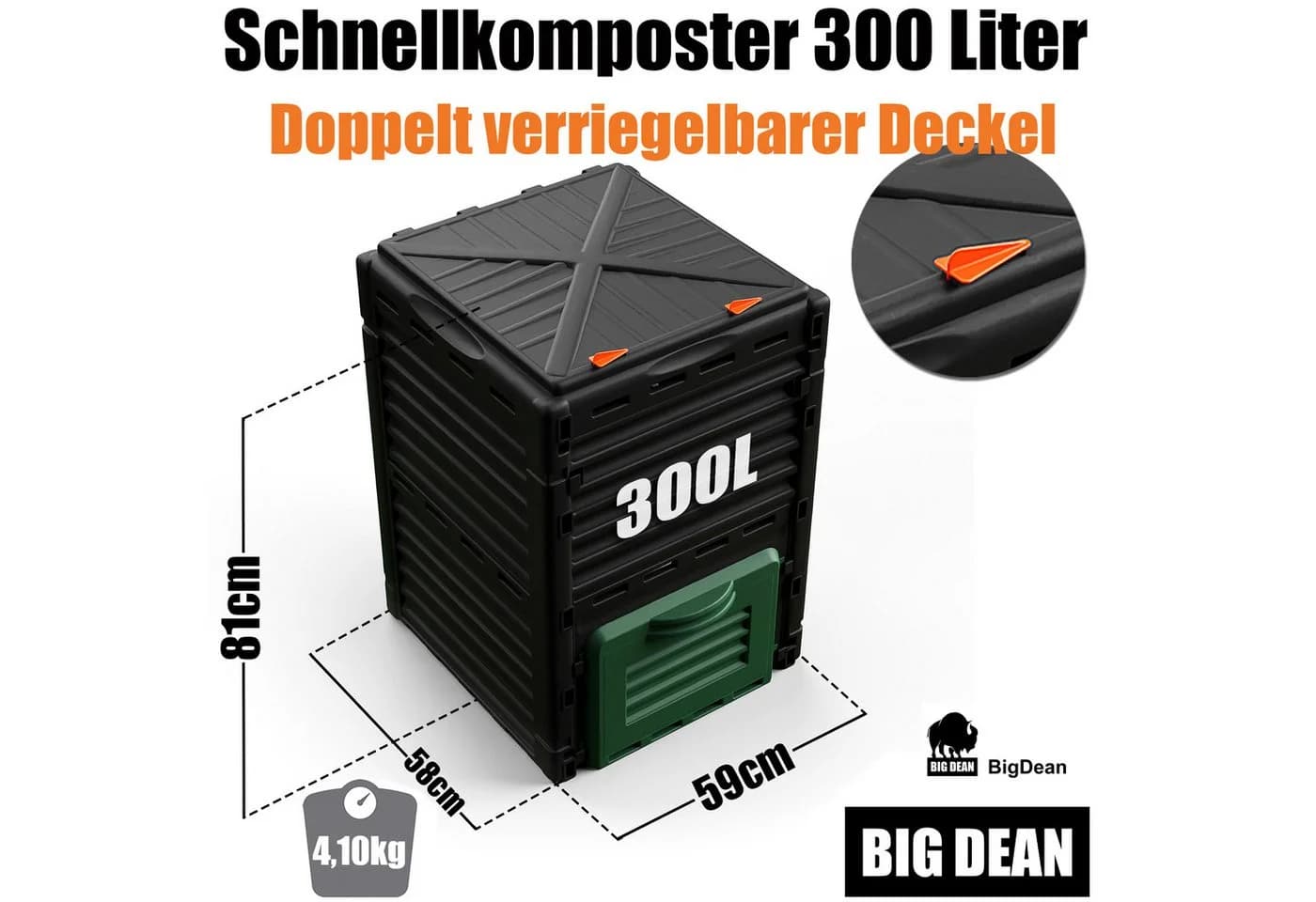BigDean Schnellkomposter Garten 300 Liter Thermokomposter - Bild 5