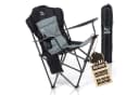 BigDean Campingstuhl Faltbar 160 KG Schwarz Hochlehner Bild 2