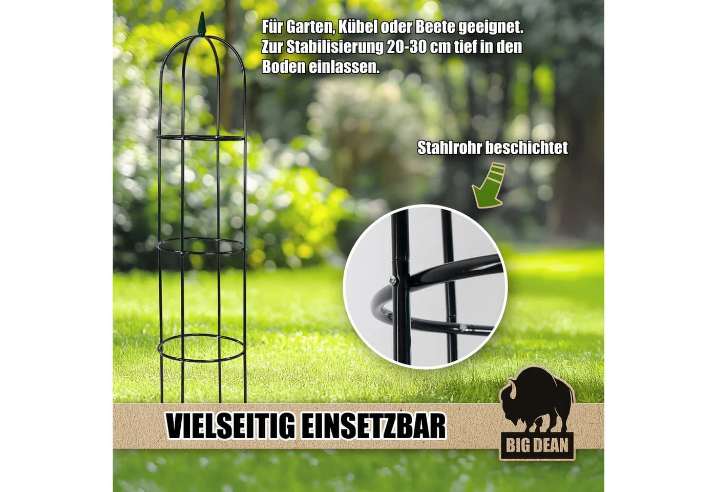 BigDean Rosenbogen Rankhilfe Grün