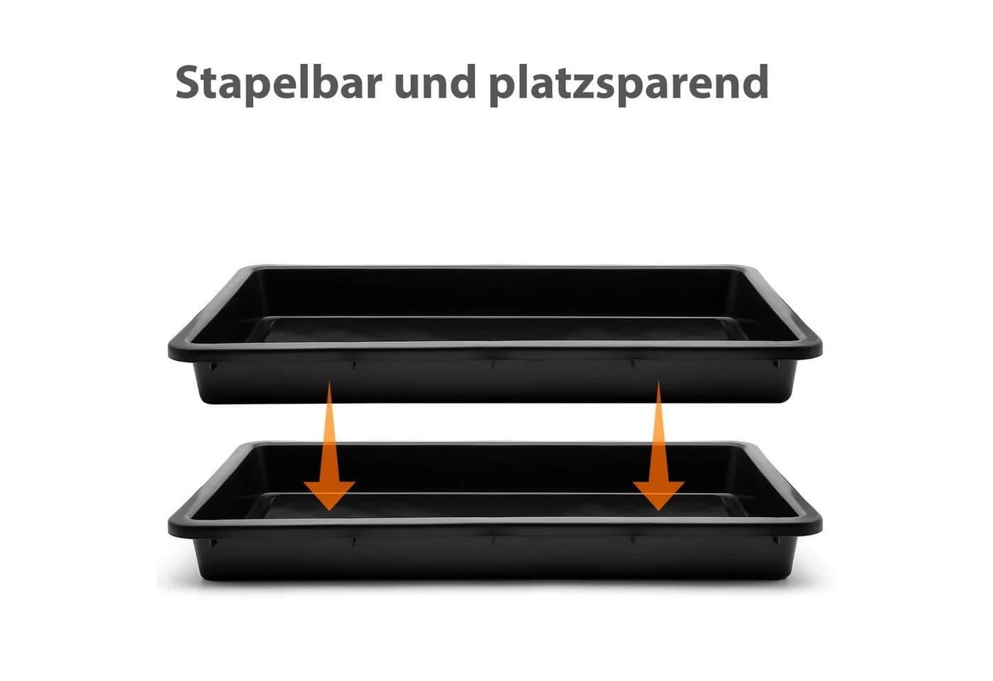 BigDean Pflanzschale 2 Stück 59x39x6 cm Kunststoff - Bild 5