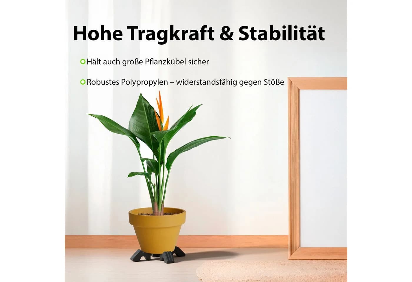 BigDean Standfuß 4x Füßchen Blumentopf Anthrazit 12er Pack
