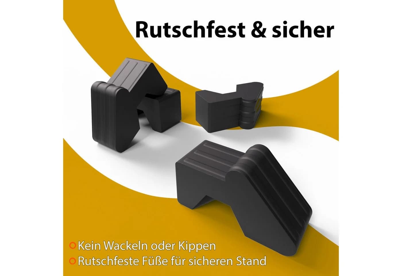 BigDean Standfuß 4x Füßchen Blumentopf Anthrazit 12er Pack - Bild 4