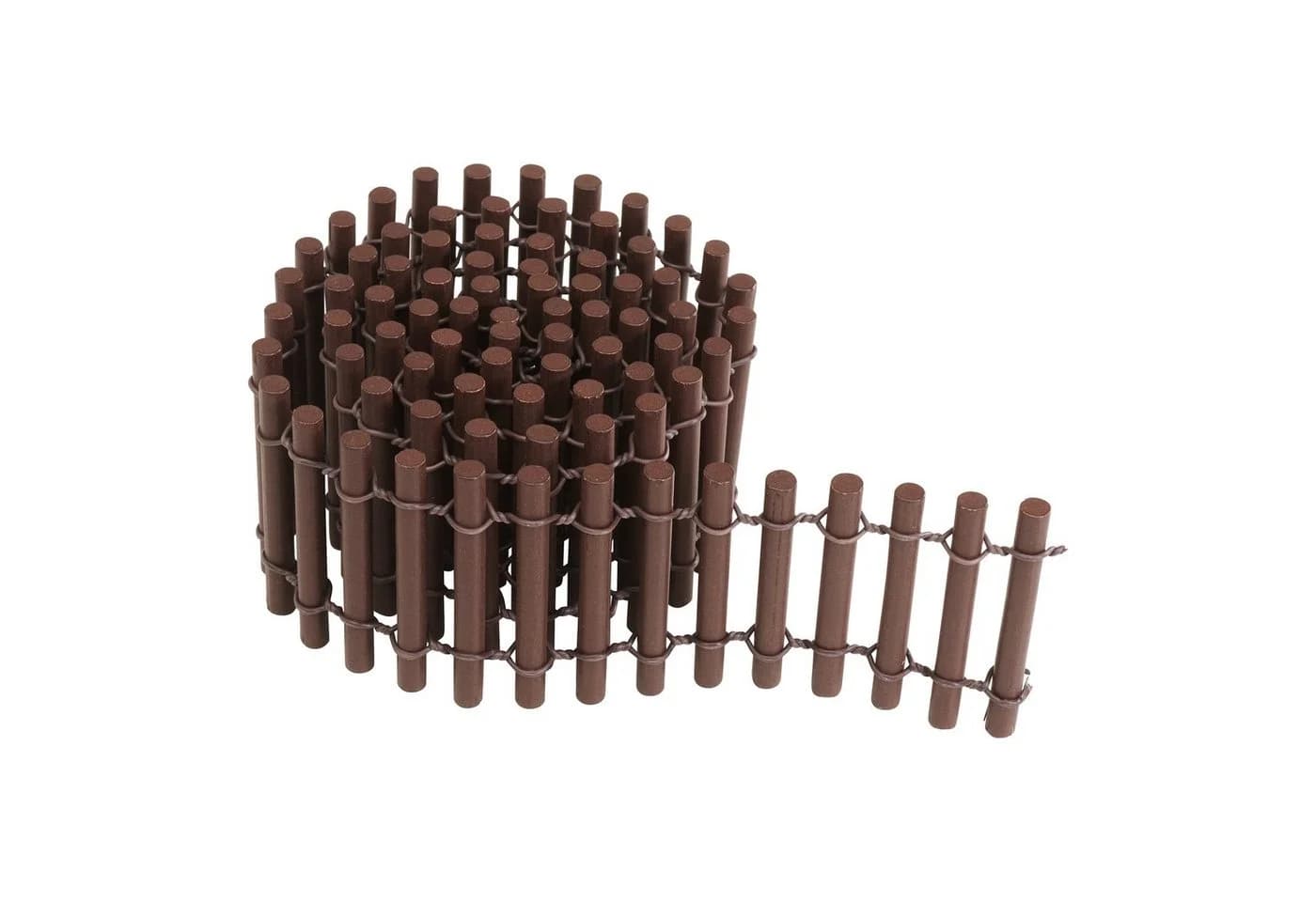 VBS Dekofigur Rundholz-Zaun 80 cm x 5 cm