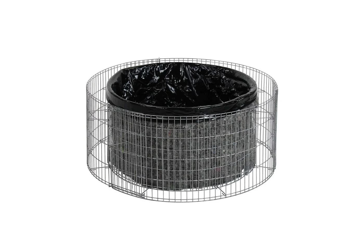 Bellissa Gabionen-Hochteich rund 160L PVC-Folie