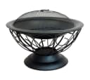 abc HOME Feuerstelle freistehend rund schwarz mit Funkenschutz Bild 1