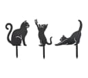 abc HOME Gartenstecker Katzen, Silhouette, 3er Set Bild 2