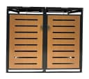 abc HOME Mülltonnenbox 2er Anthrazit Stahl Bild 3