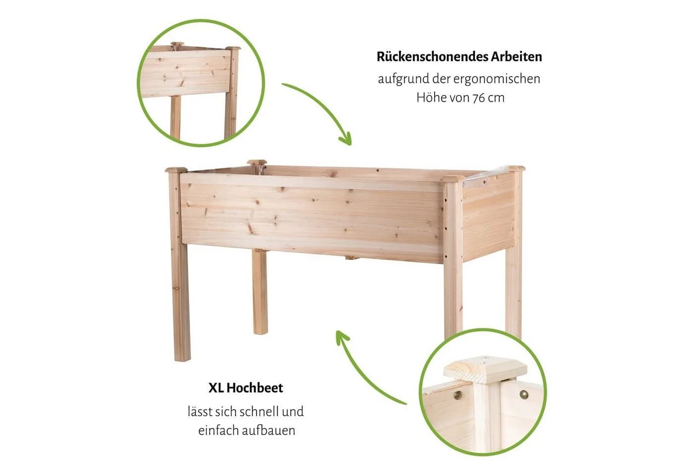 empasa Hochbeet RAISE 1 XL Tanne massiv - Bild 4