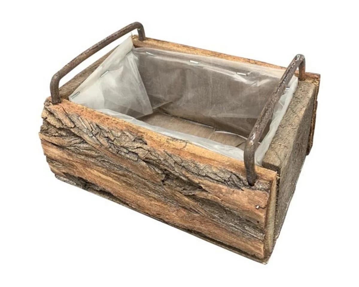 Antiker Blumenkasten aus Holz und Metall - Bild 2
