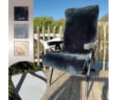 Heitmann Felle Lammfell-Auflage Grau für Garten- und Campingstühle Bild 1