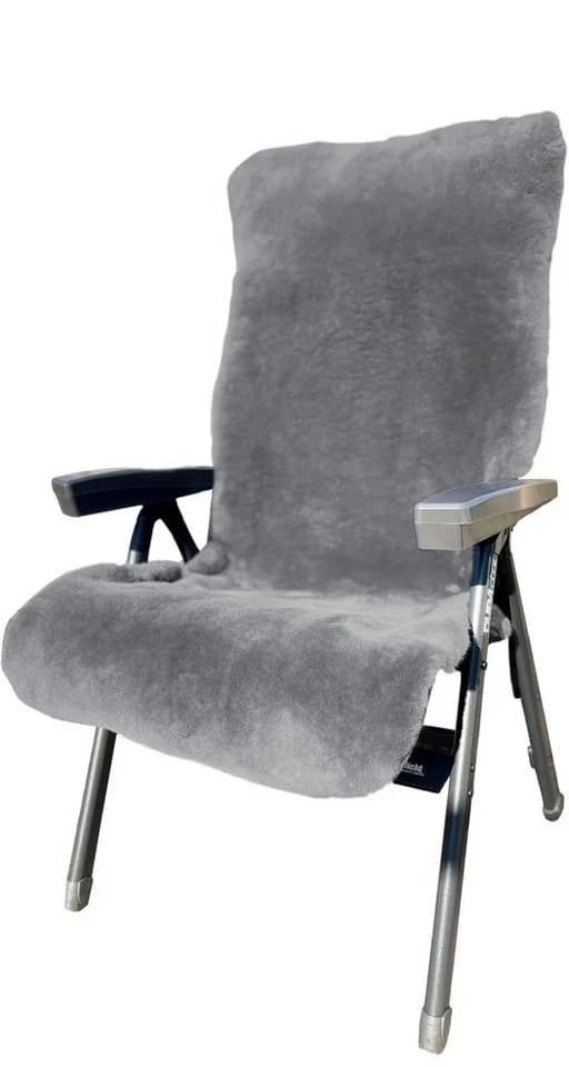 Heitmann Felle Lammfell-Auflage Grau für Garten- und Campingstühle - Bild 2