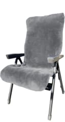 Heitmann Felle Lammfell-Auflage Grau für Garten- und Campingstühle Bild 4