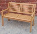 CASAYA Gartenbank 2-Sitzer Teakfarbig lasiert Bild 2