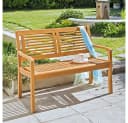 CASAYA Gartenbank 2-Sitzer Teakfarbig lasiert Bild 3