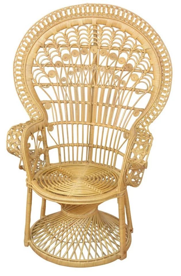 Rattanstuhl Beige mit Kissenauflage HOFMANN LIVING AND MORE - Bild 2