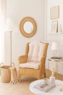 moebel-direkt-online Rattansessel Jascha Beige Handgeflochten mit Kissen Bild 3