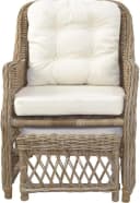 Rattanstuhl HOME AFFAIRE Grau Rattan Handarbeit Bild 2