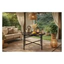 möbel direkt online Metalltisch Gartentisch Schwarz Rund Bild 1