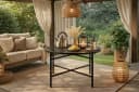 möbel direkt online Metalltisch Gartentisch Schwarz Rund Bild 3