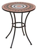 Gartentisch Mosaiktisch Ø 60 cm - Terrakotta Schwarz Bild 3