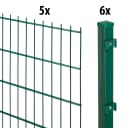 GARDEN 'N' MORE Doppelstabmattenzaun Grün 10m Set mit 6 Pfosten Bild 3