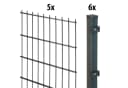 GARDEN 'N' MORE Doppelstabmattenzaun Standard Anthrazit 10m Set Bild 2