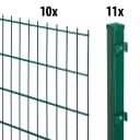 GARDEN 'N' MORE Doppelstabmattenzaun Set Grün 180cm mit 11 Pfosten Bild 3