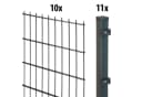 GARDEN 'N' MORE Doppelstabmattenzaun Standard Anthrazit 20 m Set Bild 2