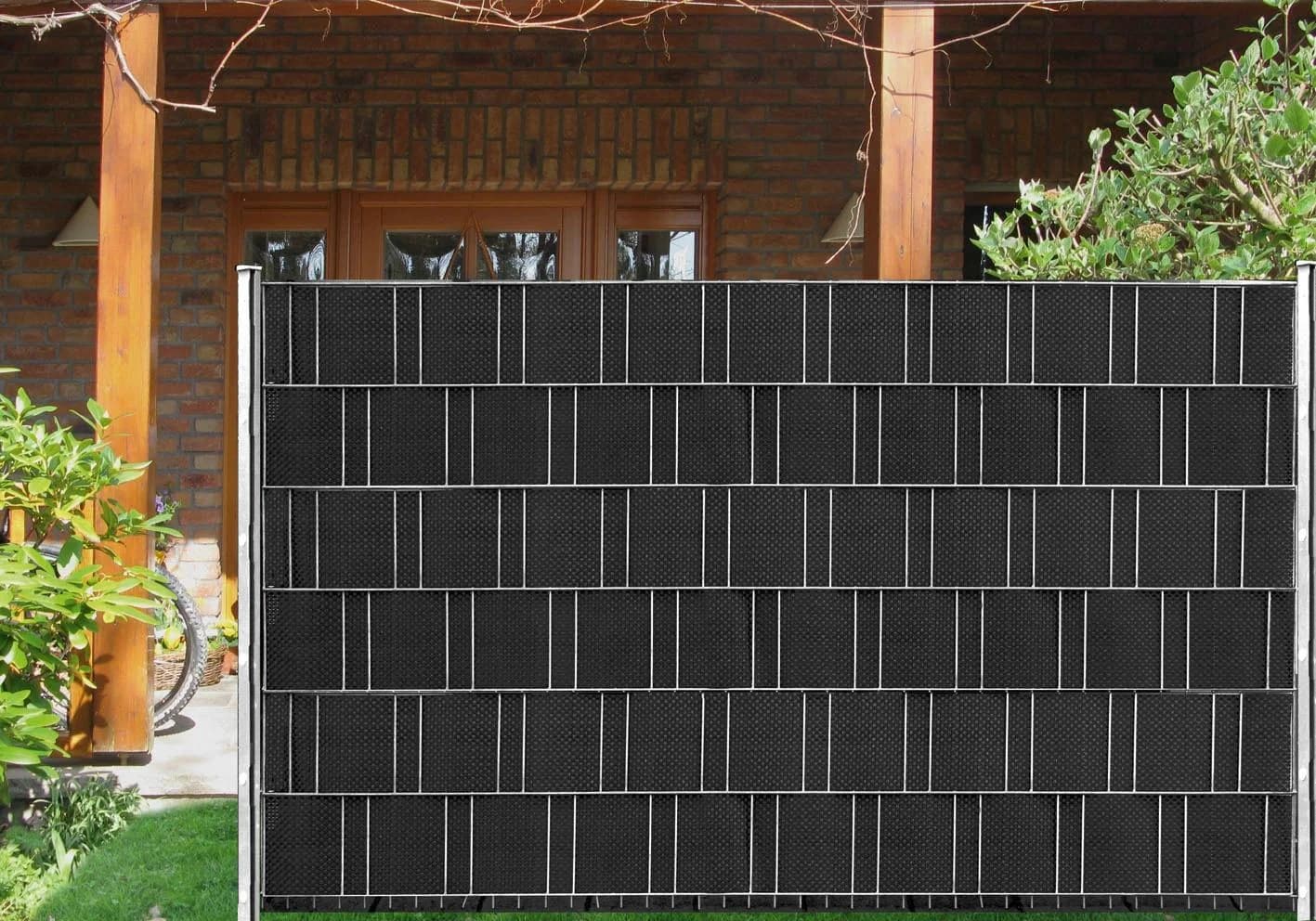 Sichtschutzstreifen GARDEN 'N' MORE Rattan Geflecht-Struktur Anthrazit