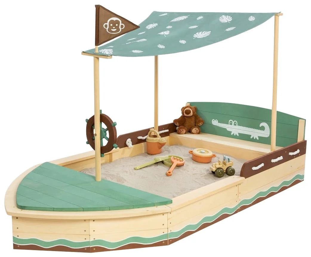 MUDDY BUDDY Sandkasten Jungle King Massivholz Oval - Bild 2