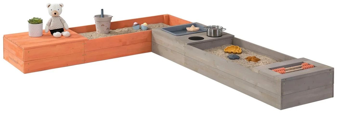 MUDDY BUDDY® Sandkasten Flexy Style Warmgrau/Lachs - Bild 2