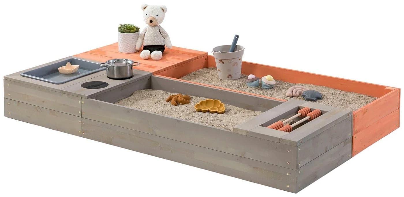 MUDDY BUDDY® Sandkasten Flexy Style Warmgrau/Lachs - Bild 3