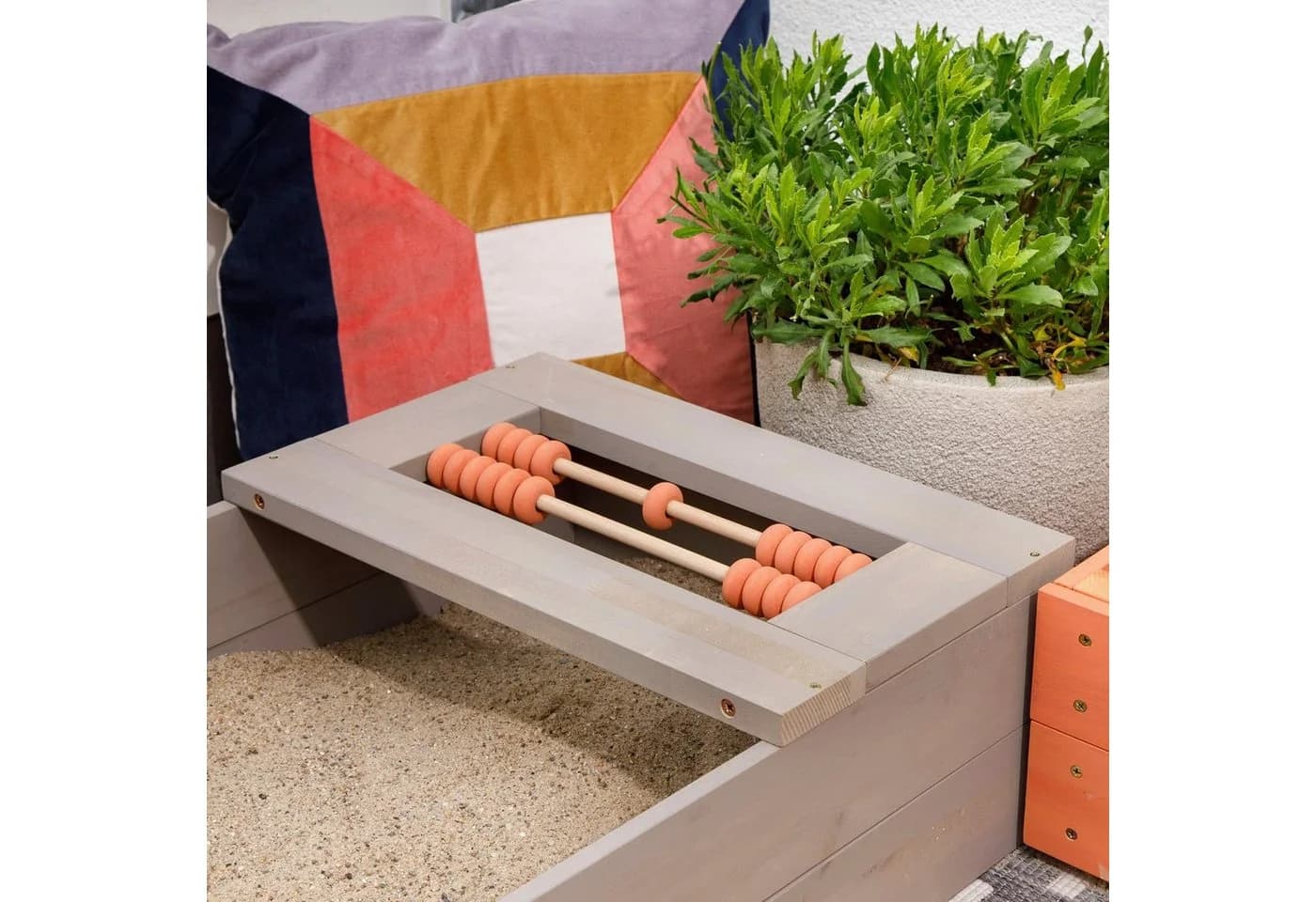MUDDY BUDDY® Sandkasten Flexy Style Warmgrau/Lachs - Bild 5
