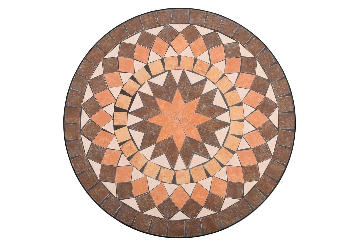 Raburg Mosaiktisch Mayla Schwarz Beige Braun Orange