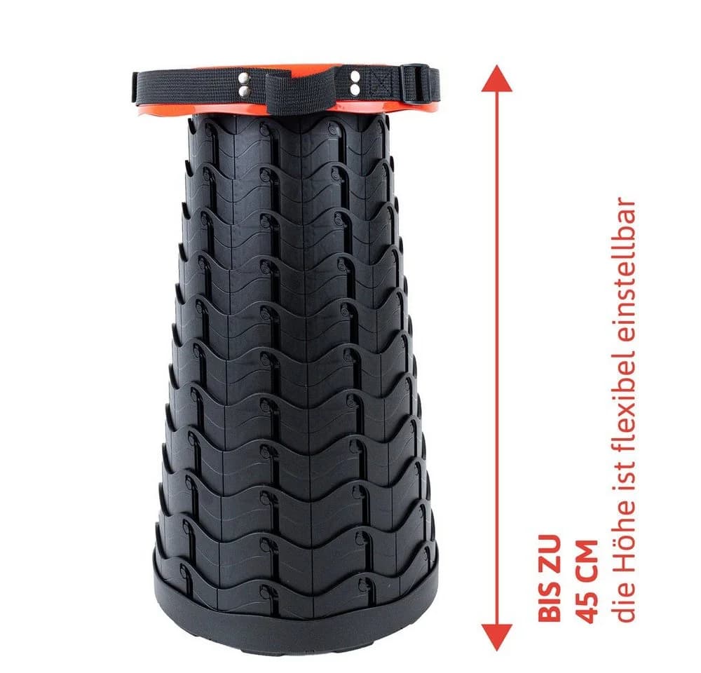 Dönges Teleskophocker Traglast 180 kg rot/schwarz höhenverstellbar - Bild 4