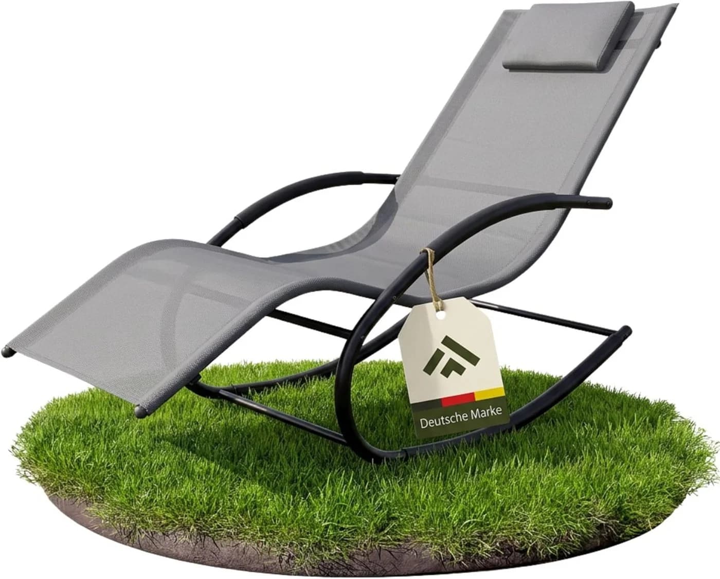NovaTerra Sonnenliege Gartenliege Anthrazit Metall Polyester - Bild 2