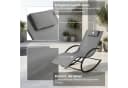 NovaTerra Sonnenliege Gartenliege Anthrazit Metall Polyester Bild 5