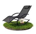 NovaTerra Gartenlounge-Set Premium Sun Lounger Schwarz Wetterfest Bild 2