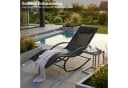 NovaTerra Gartenlounge-Set Premium Sun Lounger Schwarz Wetterfest Bild 5