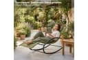 NovaTerra Gartenliege Premium Beige Wetterfest Rostbeständig Bild 1