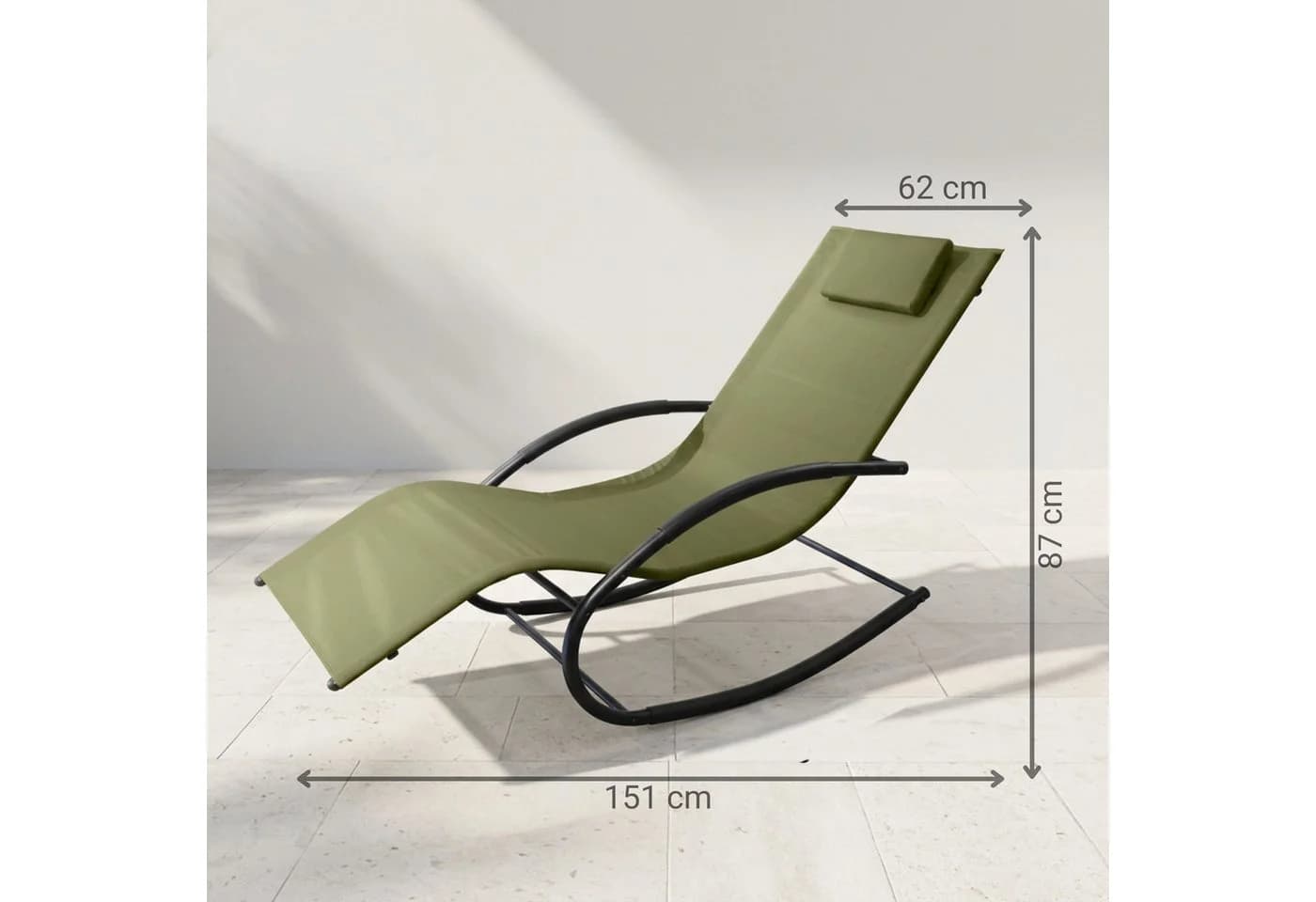 NovaTerra Gartenliege Premium Beige Wetterfest Rostbeständig - Bild 3