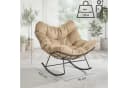 NovaTerra Schaukelstuhl mit Kissen Taupe Modern Bild 3