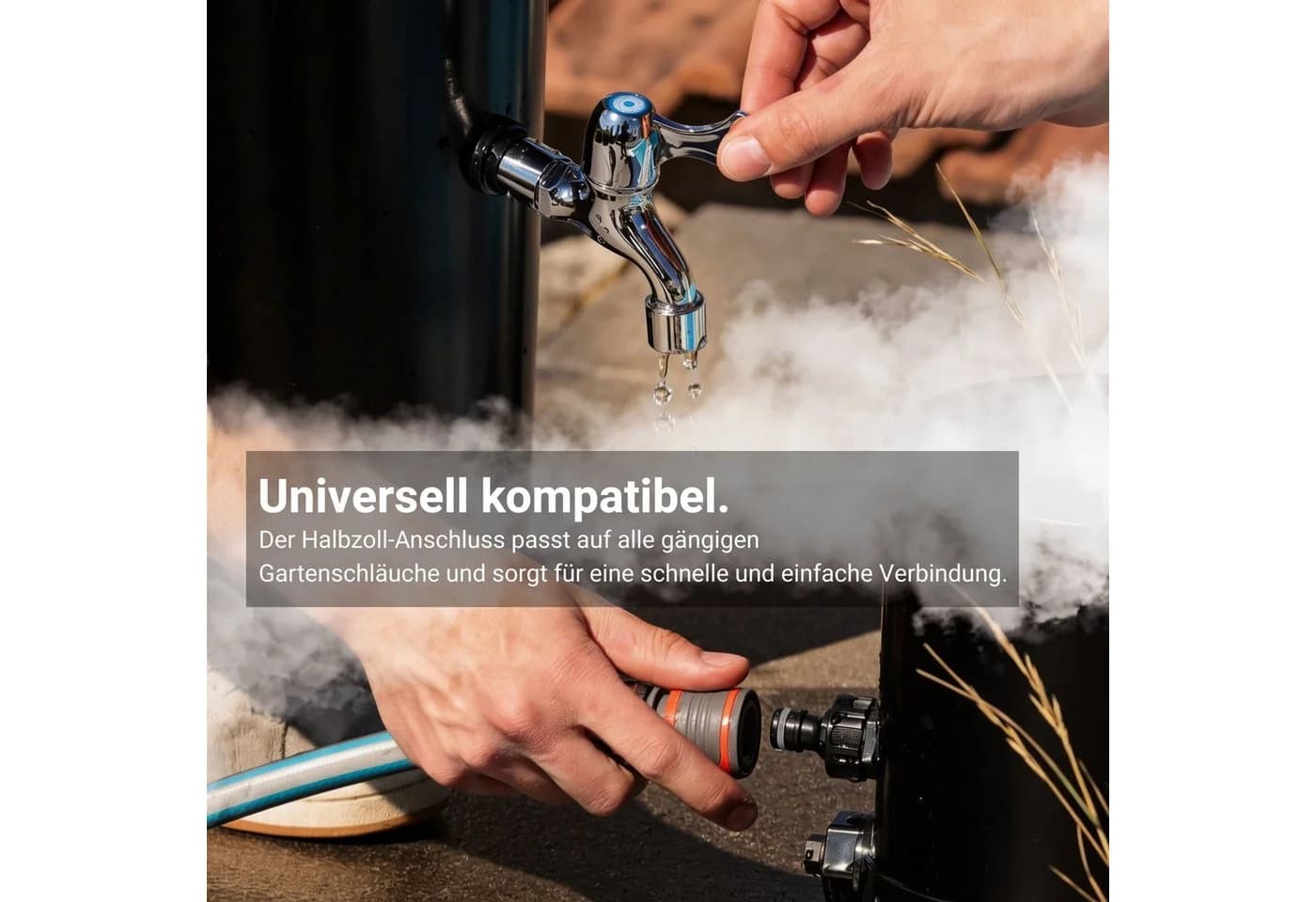 NovaTerra Solardusche mit Bodenelement & Schutzhaube - Bild 4